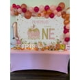 thumbnail image 2 of Pumpkin 1st Birthday Backdrop for Girl Floral Litttle Pumpkin First Birthday Background Pink and Gold Dots Fall Autumn Pumpkin Birthday Baby Shower Party Decorations Banner Photo Booth Props, 2 of 4