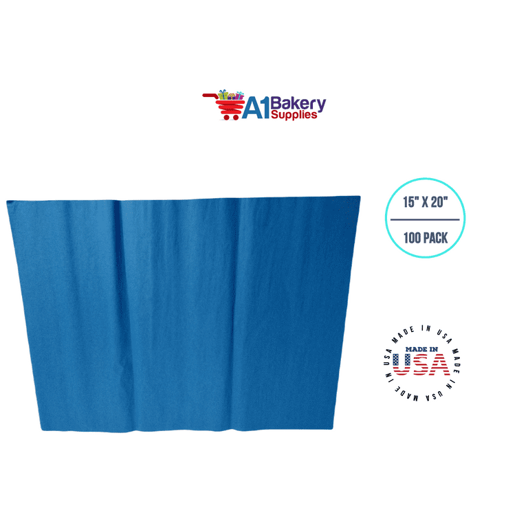  100 Sheets Blue Tissue Paper - Artdly 14 x 20 Inches