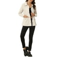 thumbnail image 2 of INSPIRE CHIC Women's Utility Jackets Drawstring Waist Flap Pockets Lightweight Jacket Apricot S, 2 of 5