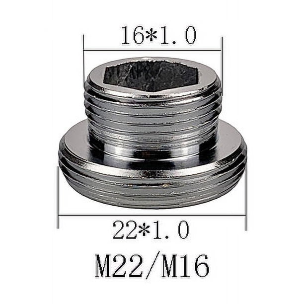 Adaptador de grifo purificador de agua, boquilla de agua, burbujeador, boquilla fina de 22 pulgadas, cabezal de ducha de dientes gruesos de 4 puntas, cable de alineación reductor de 24