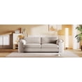 thumbnail image 3 of DeeHome U_Style Stylish Sofa with Semilunar Arm, Rivet Detailing, and Solid Frame for Living Room, 3 of 9