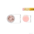 thumbnail image 3 of Angara Collier en Morganite Naturel - Pendentif Solitaire Rond en Morganite avec Lunette en Or Blanc 14K pour Femmes, 3 of 8