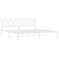 thumbnail image 3 of vidaXL Metal Bed Frame without Mattress with Headboard White 76"x79.9", 3 of 9