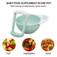 thumbnail image 4 of Baby Grinding Bowl Baby Food Handmade Grinding Bowl Fruits Masher Bowl Baby food grinder Child Holding Fine Grinding Rod Bowl green, 4 of 9