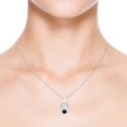 thumbnail image 4 of ANGARA Natural Sapphire Infinity Knot Pendant with Diamonds in 14K White Gold for Women (Size-5mm) | September Birthstone, Anniversary, Jewelry Gift for Women | Natural Blue Sapphire Necklace, 4 of 8
