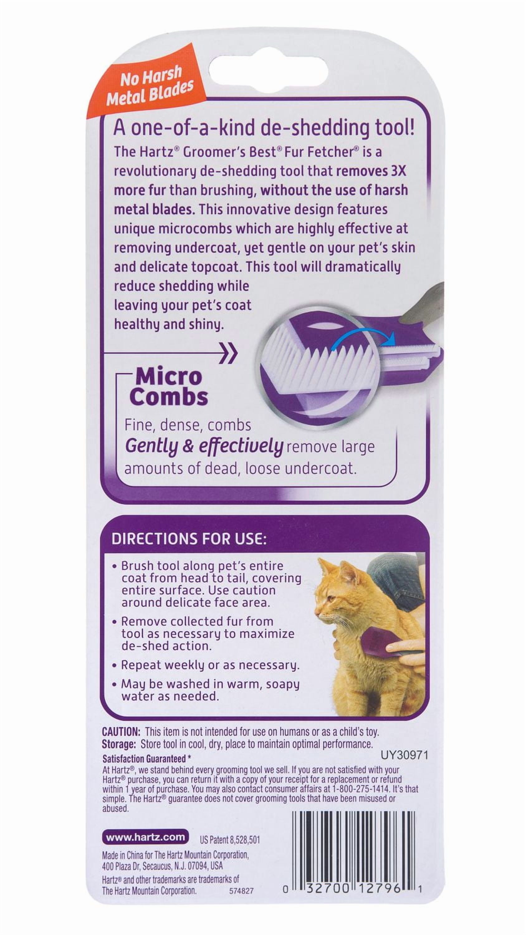 Hartz Fur Fetcher for Cats, Grooming Brush