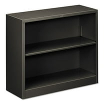 HON HS30ABC.S 34.5 in. x 12.63 in. x 29 in. 2-Shelf Metal Bookcase - Charcoal