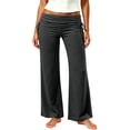 thumbnail image 3 of Hrsba Womens Yoga Pants Elastic Waist Slim Fit Stretch Pants For Women Foldable Full Length Pants, 3 of 8