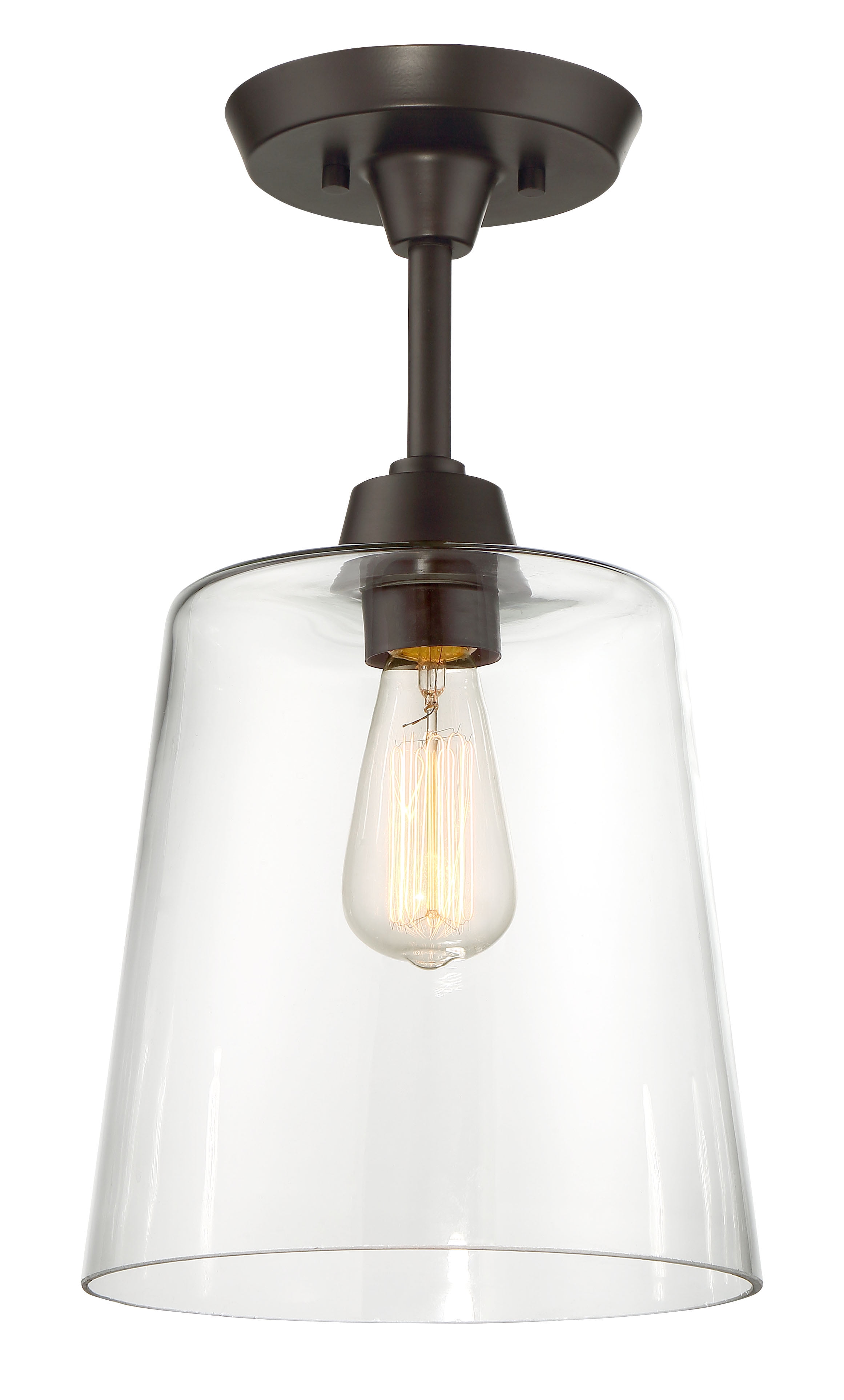 Globe Electric 60982 Sedona Semi-Flush Mount Matte Black Globe Electric 60982 Sedona Semi-Flush Mount Matte Black