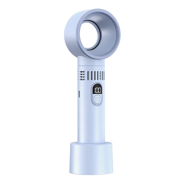 Multifuntional Portable Handheld Fan, Powerful 100-Speed Bladeless Fan, Digital Display & USB Rechargeable Fan