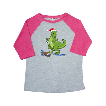 

Inktastic T-rex Wrapping Christmas Presents Gift Toddler Boy or Toddler Girl T-Shirt