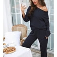 thumbnail image 5 of Women Lounge Set,Waffle Knit Lounge Set Waffle Knit Piece Outfit Piece Knit Outfit Exceptional Reliability, 5 of 5
