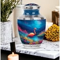 thumbnail image 7 of MUKTIVE Flamingo Urns for Human Ashes Adult Woman - Black Large Urns for Ashes Adult Male - Decorative Funeral Urn for Grandmother - 10 Inch Cremation Urn for Father, 7 of 7
