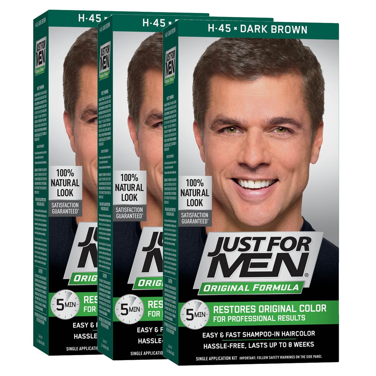 Original Formula Men's Hair Color, Dark Brown (Pack of 3), Restores original color by targeting Original Formula Men's Hair Color, Dark Brown (Pack of 3), Restores original color by targeting