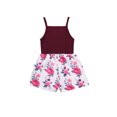 thumbnail image 4 of Xingqing Kids Girls Toddler Flower Jumpsuits Sleeveless Printed Buttoned Ruffles Short Pants Summer Clothes, 4 of 7