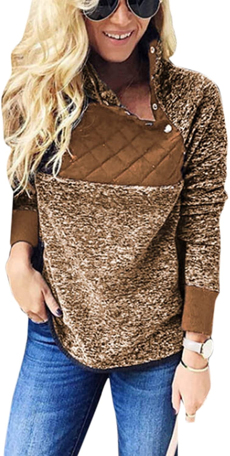 Womens Pullover Sweatshirt Fleece Fuzzy 
