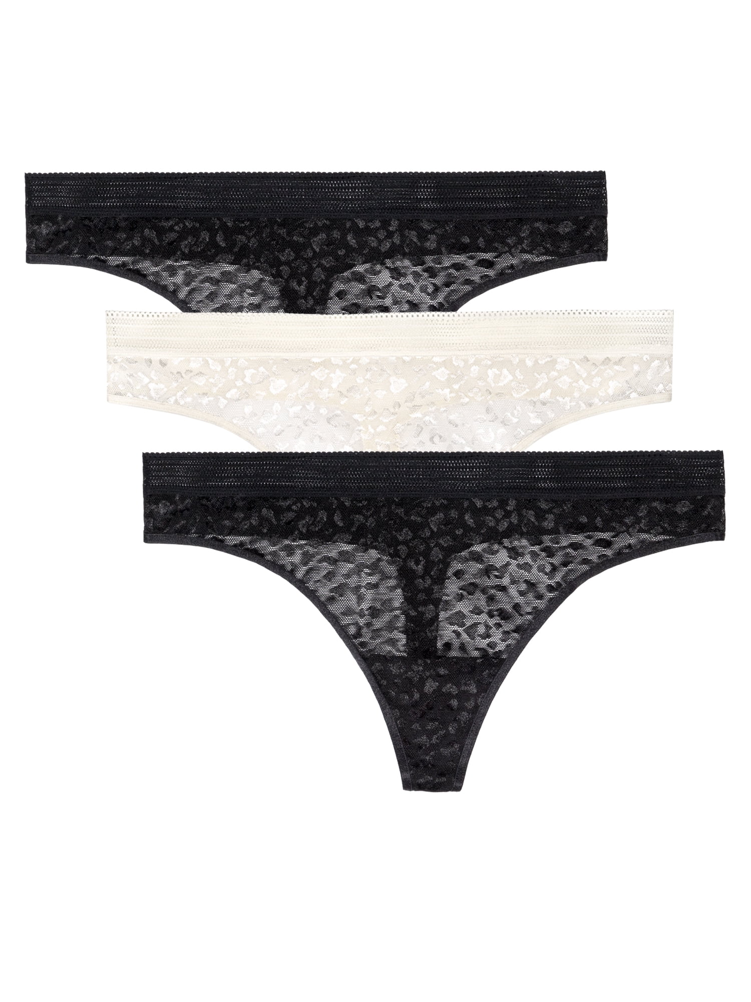 Essentials 4-Pack Lace Stretch Thong Panty Femme 