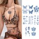 thumbnail image 3 of 8 Pegatinas Tatuaje Mariposa Tatuajes Extraíbles para Cara Cuerpo Mano, 3 of 9