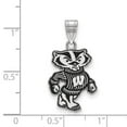 thumbnail image 2 of Beautiful Sterling S. Rh-p LogoArt University of Wisconsin Large Enamel Pendant, 2 of 4