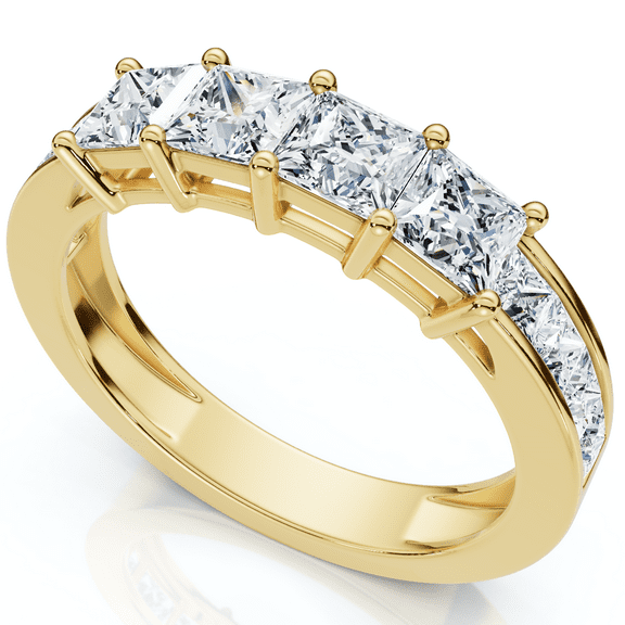 Pompeii 1 1/4ct Princess Cut Diamond Ring 14K Yellow Gold (G/H,SI2-I1)