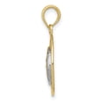 thumbnail image 2 of FJC Finejewelers 10k Yellow Gold Celestial Sun White Moon In Round Frame Charm, 2 of 6