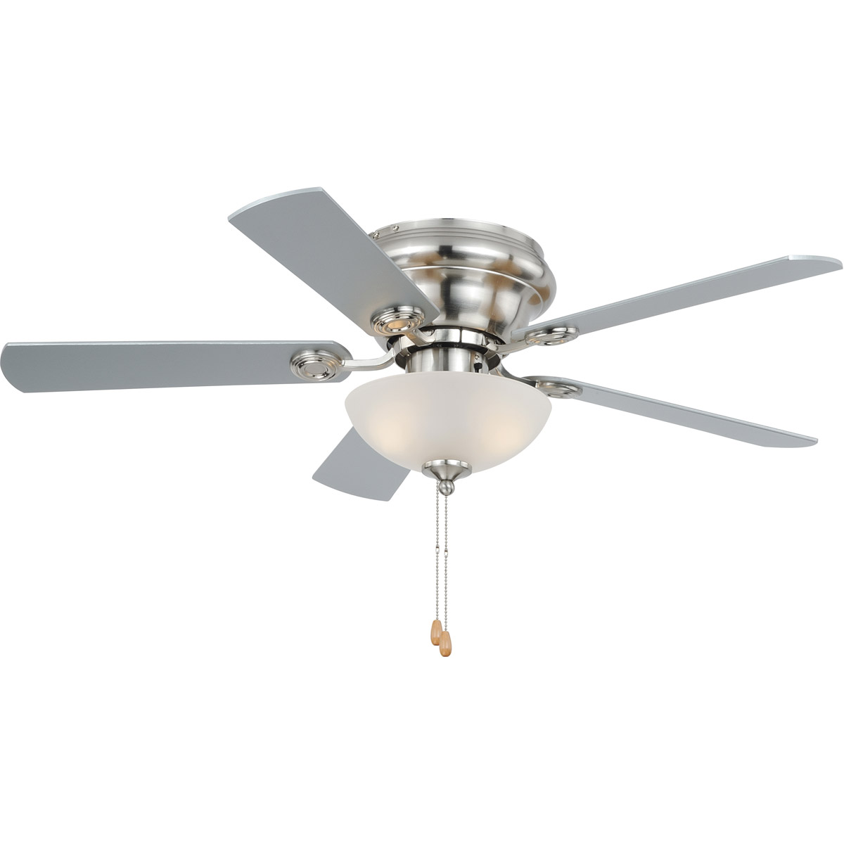 Indoor Ceiling Fans 2 Light Fixtures With Satin Nickel Finish Steel