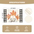 thumbnail image 3 of Smile Maple Leaves Fall Placemats Set of 4 for Table Runner, Seasonal Kitchen Dining Table Decoration for Indoor Party 12x18 Inch, 3 of 6