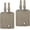 Gray, variant on 4 Pack Luggage Bag Tags, PU Leather Suitcase Name Tags with Snap Travel Label Identifier Privacy Protection Accessories, Brown