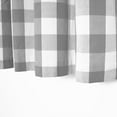thumbnail image 6 of 2 Pack Buffalo Check Valances for Windows Living Room 18 inches Long Classic Gingham Plaid Bedroom Bathroom Rod Pocket Country Farmhouse Kitchen Window Curtain Valances - 54"x18" Grey & White, 6 of 6