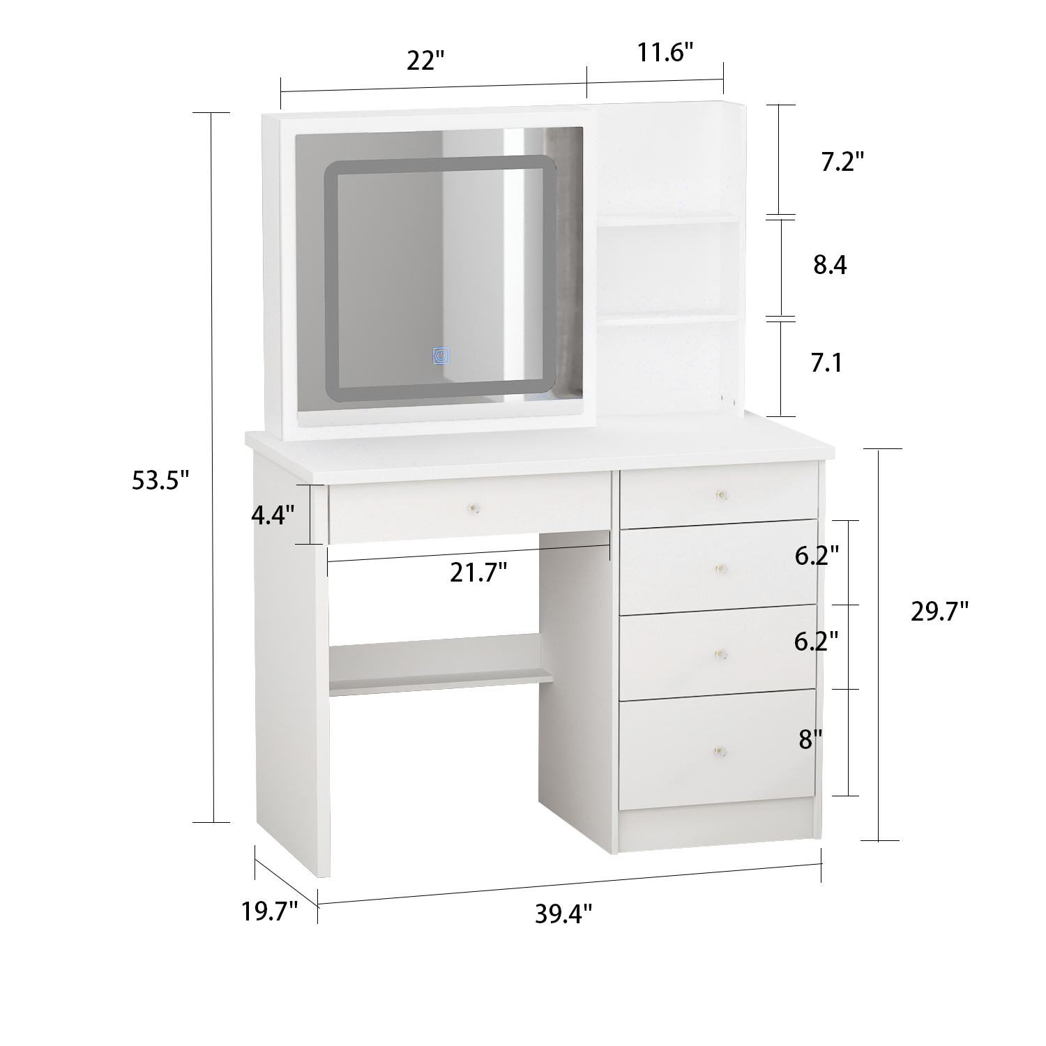 Makeup Vanity Dimensions  Saubhaya Makeup