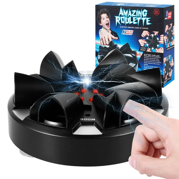 Juego de ruleta de choque, divertido, eléctrico, impactante, detector de mentiras, funciona con pilas, interesante polígrafo, juguete, juego de choque de dedos, juego de verdad seguro, juego de mesa d