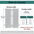 thumbnail image 6 of REGALWOVEN Blackout Curtains 2 Panels for Bedroom with Black Liner , Double Layer Grommet Thermal Insulated Living Room Curtain Dark Blue 42"Wx84"L, 6 of 7
