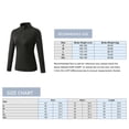 thumbnail image 4 of Camiseta deportiva de manga larga para mujer, polar, cálido, con cremallera en un cuarto, senderismo Abanopi Negro/Pequeña, 4 of 7