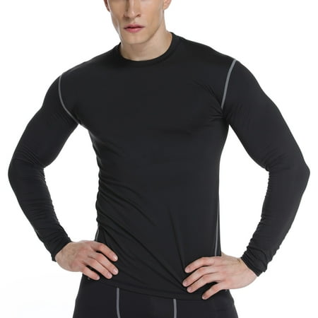 FITTOO Mens Thermal Winter Gear Compression Shirt Underwear Baselayer Long Sleeve for Cold Weather