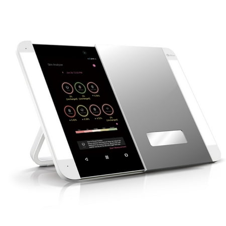 ($178 Value) HiMirror Slide Smart Makeup Mirror with LED Light, Skin Analyzer, & Video and Music Streaming