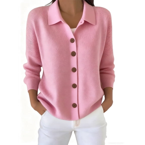 Oversized Cardigans Women Classic Knit Button Front For Cozy Solid Blend Sweater Jacket For Casual Everydaywear Lightweight Outwear Coats