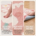 thumbnail image 4 of Unique Bargains Printed Rug Ultra Soft Absorbent Plush Bath Mat Pink Flower 30" x 18", 4 of 6