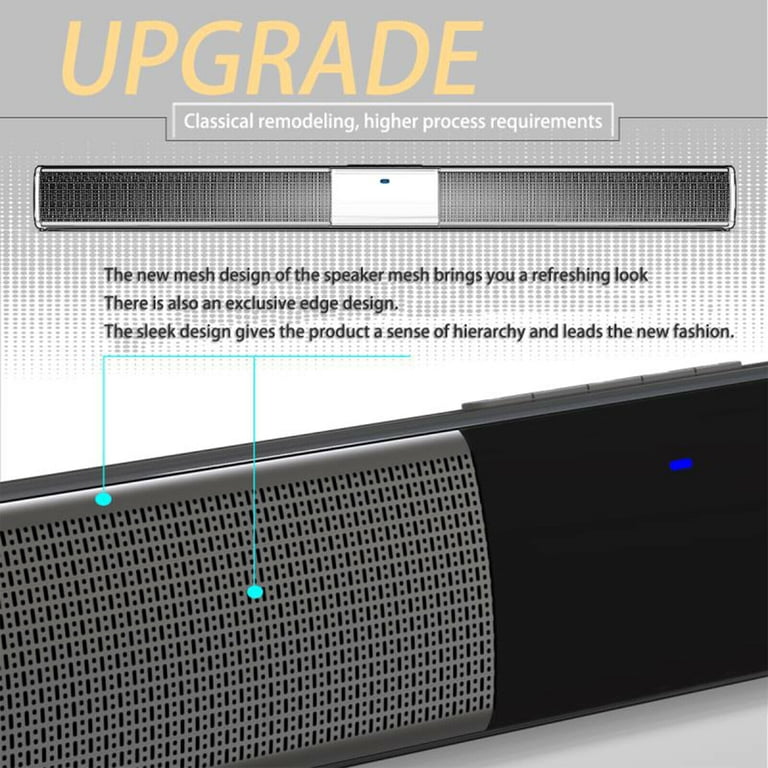 Surround Sound Bar 4 Speaker System Wireless Subwoofer TV Home Theater w/Remote