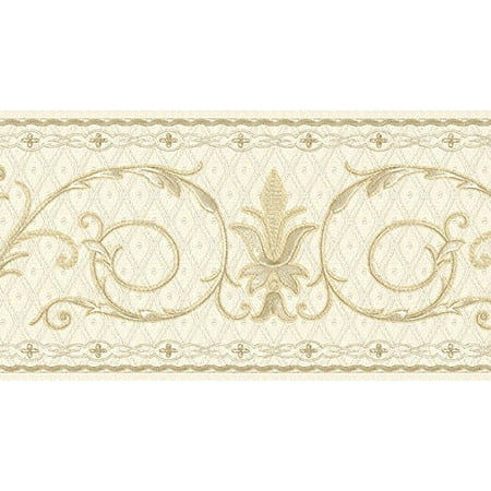 - 878955 Tufted Creme on Creme Wallpaper Border