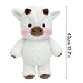 thumbnail image 4 of 23.62in Adorable Furry Highland Cow Plush Plaything, Soft Stuffed Running Cow Animal Doll, Cute Cuddly Cow Plushie for Stress Relief & Emotional Comfort, Home Decor Gift for Youngster Adults, White, 4 of 7