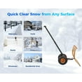 thumbnail image 6 of Towallmark Snow Shovel Pusher for Driveway, Large 29" W Heavy Duty 2-Wheel Snow Shovel with Double Rod,5 Level Adjustable Height Handle,Snow Plow for Sidewalk, 6 of 9