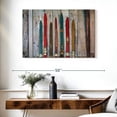 thumbnail image 3 of Elephant Stock Colorful Rustic Skis Wall Art - Horizontal Canvas Wall Art - Living Room Wall Decor - Sports Canvas - Brown And Teal Decor - 39" x 26", 3 of 8