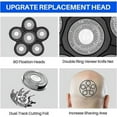 thumbnail image 2 of Cabezales de afeitadora de cabeza, afeitadora eléctrica de barba flotante de 6 cabezales para hombres con afeitado limpio, afeitado universal con cuchilla de doble anillo, reemplazo rápido, 2 of 5