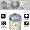 thumbnail image 4 of Pioneer Flower Floral Print Pattern 20oz Skinny Tumbler with Straw & Lid, Double Wall Vacuum Insulated Cup, Leak-Proof, Cup Holder Friendly, Hot 6H Cold 12H, 4 of 6