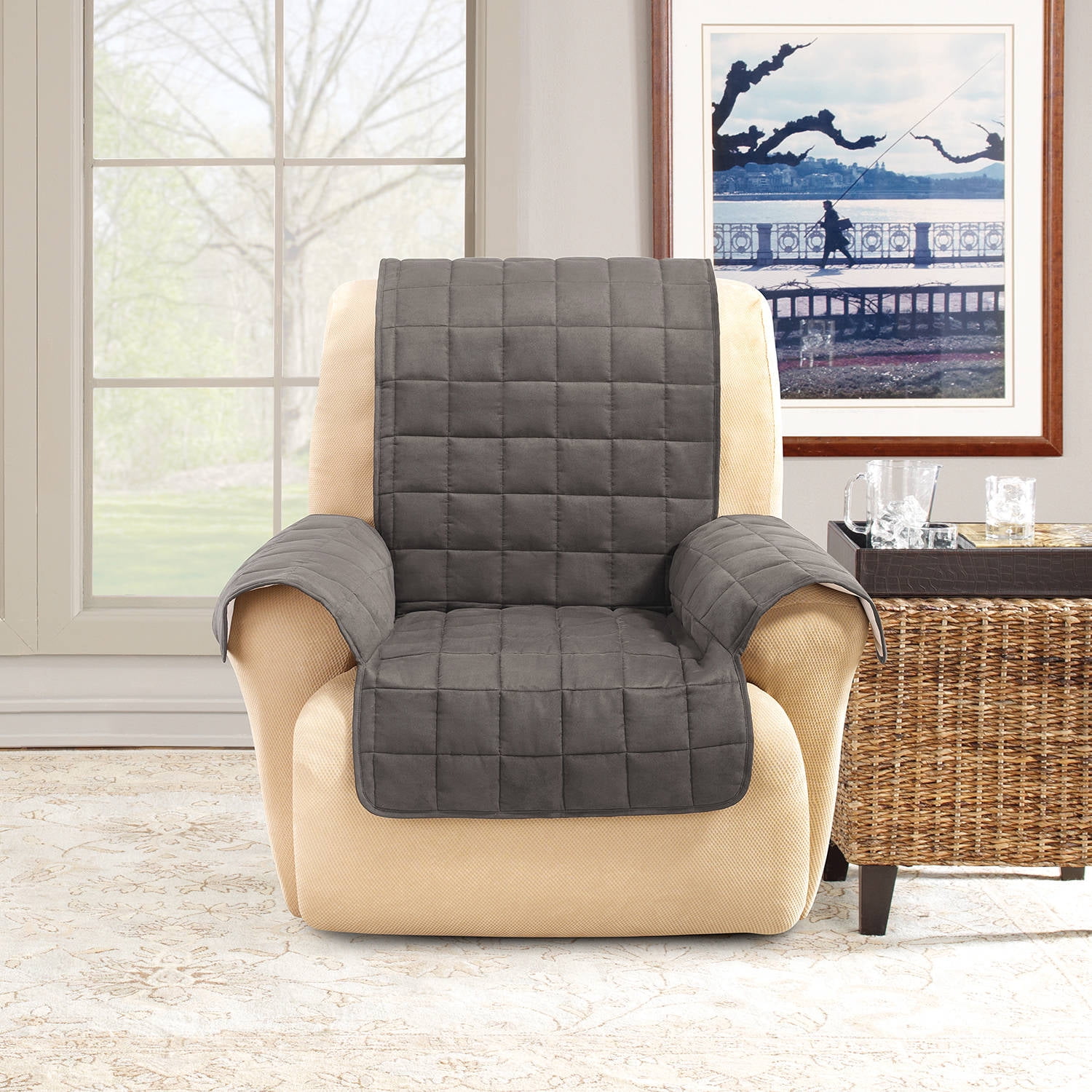 Sure Fit Ultimate Waterproof Quilted Pet Recliner Cover Walmartcom