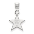 thumbnail image 1 of Solid 14k White Gold Official Vanderbilt University Small Pendant Charm - 18mm x 12mm, 1 of 3