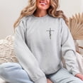 thumbnail image 2 of Christian Embroidery Faith Cross Inspirational Sweatshirt for Men and Women, 2 of 6