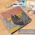 thumbnail image 4 of FORMRS 3 Ring Photo Album 4"x6" Self Adhesive Large Capacity PU Leather Cover, Striped Boat, 4 of 8
