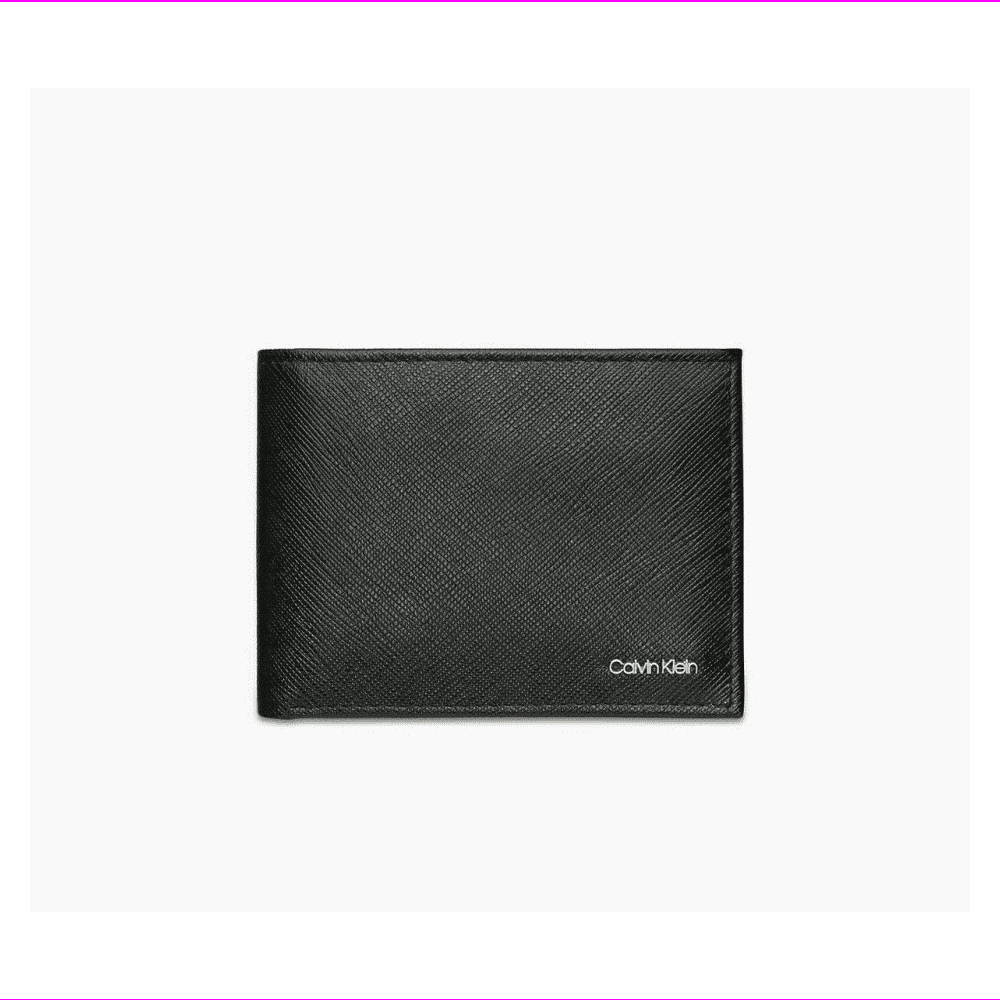 calvin klein saffiano leather wallet
