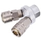 thumbnail image 1 of Conector neumático, conector de 2 vías Conector de vía cromado Acoplador rápido de rosca Construido para el futuro, 1 of 12